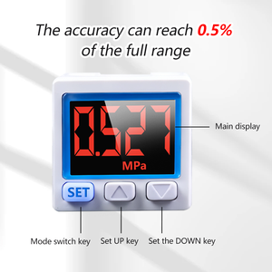 Pengukur tekanan udara industri Digital presisi saklar <span class=keywords><strong>Sensor</strong></span> tekanan negatif positif vakum plastik - Product Image 4