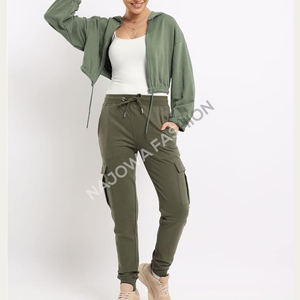 Pantalones de chándal para correr XL Luxe cómodos de calidad superior para mujer, lana elástica suave con encaje frontal plano para descansar, hechos a mano - Product Image 5