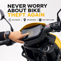 Moto électrique sans balais 1500W, 65 km/h, charge utile 250 kg, double tension 60V/72V avec barre de protection intégrale pour trajets quotidiens et transport de marchandises