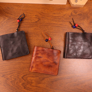 Portefeuille en cuir d'inspiration vintage pour hommes et femmes avec accès facile et rangement organisé pour cartes - Product Image 1