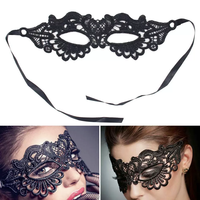 Pafu Halloween Party Décorations Femme Sexy Masque Pour Les Yeux avec Design Creux Halloween Mascarade Masque En Dentelle Noire