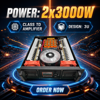 2 Kanallı Class TD AMP Profesyonel Güç Amplifikatörü 3000wx2 Subwoofer Stereo Amplifikatör Ses Ekipmanı/amplifikatörler/hoparlör