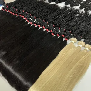 Großhandel 10A Grade Nagel haut ausgerichtet Anbieter Raw Virgin Brazilian Hair Bundles 40 Zoll Echthaar, Indian Human Hair Extension