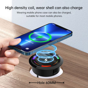 โคมไฟสร้างบรรยากาศ15W แบบชาร์จได้เร็วล้อมรอบโต๊ะเฟอร์นิเจอร์ตั้งโต๊ะแบบฝังตัว - Product Image 4