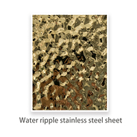 Panneau mural et de plafond en acier inoxydable W22 Big Wave Rose Gold Mirror Water Ripple pour la décoration intérieure de luxe