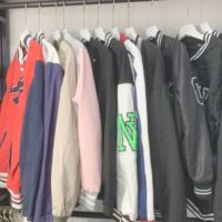 Digunakan jaket Universitas lengan panjang jaket Universitas mantel digunakan pakaian Korea semua detik pakaian barang pembeli jaket latihan bisbol