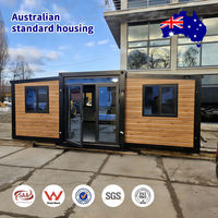Maisons préfabriquées standard australiennes de 40 pieds, petites maisons modulaires, prêtes à l'emploi, 2 chambres, structure en acier, maisons préfabriquées en conteneurs personnalisées