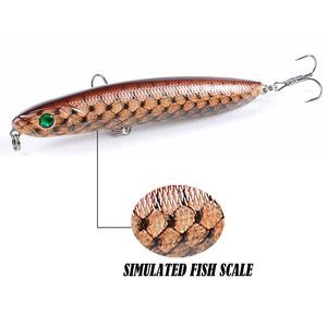 Esca rigida artificiale in plastica che affonda matita 9.6cm/18.1g Ultra lunga lancio ami da <span class=keywords><strong>pesca</strong></span> bionici per basso pesce persico carpa - Product Image 3