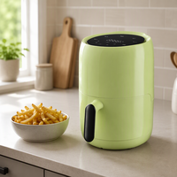 Friteuse à air numérique 2,0 L 1200 W sans huile, disponible en lilas, vert matcha et noir pour une utilisation quotidienne à la maison