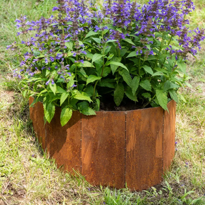 Pots de fleurs d'extérieur en acier corten rouillé pour mur de soutènement en acier corten Pot de fleurs à flanc de colline Bordure de jardin - Product Image 2