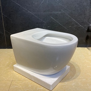 <span class=keywords><strong>WC</strong></span> mural moderne sans bride en céramique avec réservoir encastré à <span class=keywords><strong>chasse</strong></span> arrière pour projets de salles de bain d'hôtels haut de gamme - Product Image 4