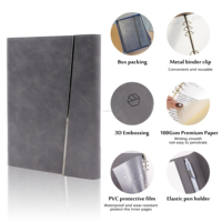 Carnet de notes à anneaux exécutif A4 personnalisé avec pochettes de luxe en PVC classeur A6 en cuir organisateur d'argent cadeau VIP