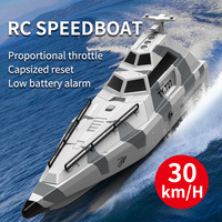 TYXIN 727 20+Km/h 2.4Ghz 10CH Barco RC de Alta Velocidad con Turbojet, Lancha Rápida con Refrigeración por Agua, Juguetes RC Inteligentes para Exteriores, Regalos para Niños, DIY