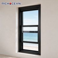 Ventanas Verticales de Doble Hoja de Aluminio Resistentes a Huracanes RICHOCEAN, Insonorizadas, con Doble Acristalamiento, Fáciles de Limpiar