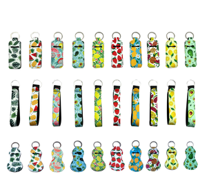 <span class=keywords><strong>RTS</strong></span> – porte-baume à lèvres en néoprène, mignon, Sublimation, couverture, porte-clés, bracelet, lanière, porte-clés, vente en gros - Product Image 6