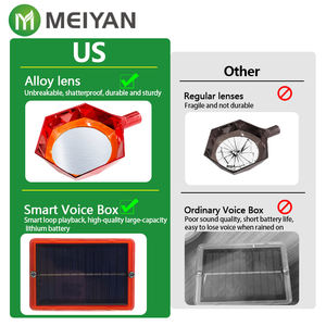 Ahuyentador de Aves Solar y Eólico Duradero con Luces Intermitentes Giratorias y Reflector Multicolor para Protección de Huertos y Cultivos - Product Image 5