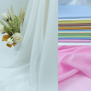 Vente chaude doux respirant brillant soie mousseline de soie tissu pour filles foulards voiles fond tissu décoratif - Product Image 5