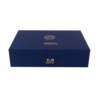 Caja de Regalo de Cartón Rígido Plegable de Papel Negro de Lujo Personalizada, Caja de Papel Magnética para Embalaje