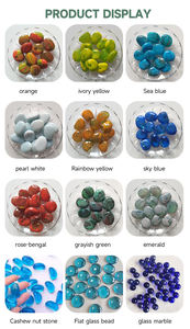 Blauwe Yuhua Steen Kleurrijke Glazen Kiezelsteen Regenboog Glazen Stenen voor Aquascaping Park Geplante Aquarium - Product Image 2