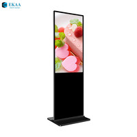 Affichage numérique LCD tactile sur pied EKAA 32 pouces pour intérieur/extérieur, signalisation publicitaire, orientation, magasins de détail, centres commerciaux