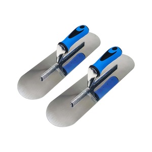 Espátula ovalada de acero inoxidable para enlucido, herramienta ergonómica para acabado de pisos de cemento - Product Image 3