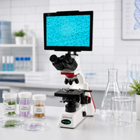Microscope numérique Phenix BMC100-DB5UP-S avec caméra intégrée 5MP et écran LCD tablette 10,1 pouces, microscope binoculaire