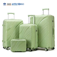 Offre Spéciale moins cher grande capacité nouvelle roue muette léger PP valises ensemble de bagages