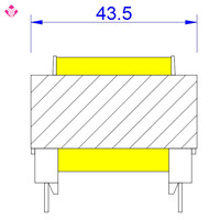 高电流 24v EC42 变压器铁氧体磁芯，符合 RoHS 标准，用于铜绕线，适用于医疗自动化控制