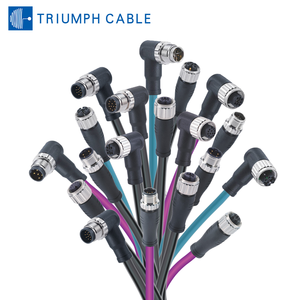 OEM 방수 IP67 M9 커넥터 케이블 2/8핀 직선/각형 몰딩 플러그 리드 (PVC/PUR) 로봇 M9 센서 커넥터 케이블 - Product Image 3