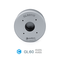Motor de cardán GL60 KV25 CubeMars Rushless: Motor FOC de 24V con eje hueco de 20mm, impermeable IP45 para LiDAR y cardán de cámara profesional