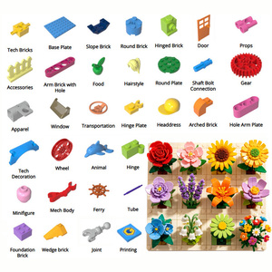 Gobricks - Juego <span class=keywords><strong>de</strong></span> Bloques <span class=keywords><strong>de</strong></span> Construcción Personalizados para Ramos <span class=keywords><strong>de</strong></span> Flores, Bloques Compatibles MOC, Piezas <span class=keywords><strong>de</strong></span> Flores, Suministro al por Mayor para Modelos <span class=keywords><strong>de</strong></span> Flores - Product Image 2
