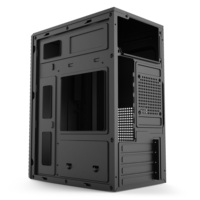 Boîtier PC de bureau Meway OEM M-ATX Mid Tower pour jeux avec support GPU 250 mm Noir/Blanc