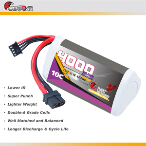 แบตเตอรี่ลิเธียมไอออน CODDAR 3S 4000MAH 11.1V 10C รุ่น 21700 สำหรับเรือบังคับ รถยนต์บังคับ โดรน FPV เฮลิคอปเตอร์บังคับ และควอดคอปเตอร์บังคับ - Product Image 4