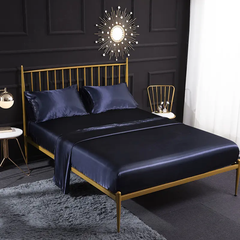 Bộ Ga Trải Giường Luxury Queen King Size Bộ Ga Trải Giường 150 Euro Đơn Đôi Satin Bộ Ga Trải Giường 4 Miếng Ga Trải Giường Và Vỏ Gối