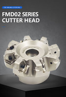Fraise à face indexable FMD02-D80R-A27-PN11-08 42HRC en carbure avec revêtement TiAlN, 6 dents, pour usinage CNC de fonte (ODM)