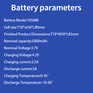 Batería Lipo con Certificado KC 105080, 3.7V 5000mAh, Paquete de Baterías Recargables de Iones de Litio - Product Image 4