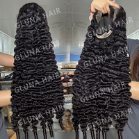 Perruque frontale en dentelle HD 13x6 de 30-40 pouces, cheveux bouclés birmans, densité 250, cuticules alignées, perruques brutes en cheveux humains, vente en gros