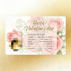 Tarjeta de Monedas del Día de San Valentín, 1/1000 oz, Monedas de Regalo de Oro Refinado, Empaque en Blíster Rígido de Plástico (Solo la Tarjeta, Sin Monedas) - Product Image 5