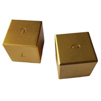 Cube en laiton massif à base carrée personnalisé, usiné par CNC et par électroérosion à fil, 10x10mm