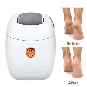 Mini moedor de pés recarregável portátil para pele morta, removedor elétrico de calos com luz LED