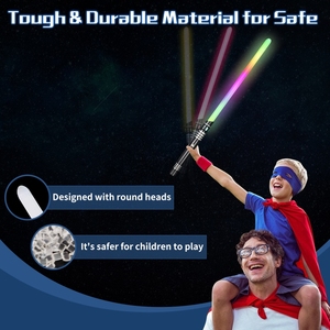 ZLangsports 2 pièces, nouvelle version améliorée, poignée en métal, 15 couleurs, 17 pixels lumineux, épées LED, cosplay, épée USB, jouet <span class=keywords><strong>sabre</strong></span> <span class=keywords><strong>laser</strong></span> - Product Image 3