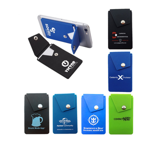 กระเป๋าใส่บัตรโทรศัพท์หนัง PU พร้อมคลิปหนีบ  โลโก้สั่งทำได้  หลายสี ของขวัญทางธุรกิจ  พร้อมสติ๊กเกอร์ติดบัตรซิลิโคน - Product Image 1