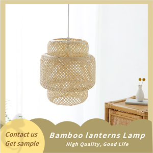 Abat-jour en <span class=keywords><strong>bambou</strong></span> fait à la main pendentif plafonnier usine professionnelle <span class=keywords><strong>hauteur</strong></span> réglable pour la décoration intérieure ou l'utilisation de restaurant - Product Image 3