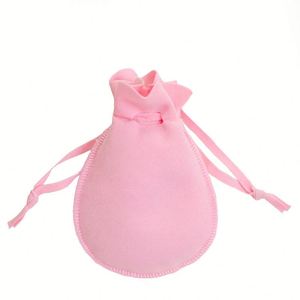 Petites pochettes en flanelle recyclables double face 7*9cm pour bijoux et artisanat avec cordon de serrage – Vente directe fabricant - Product Image 6