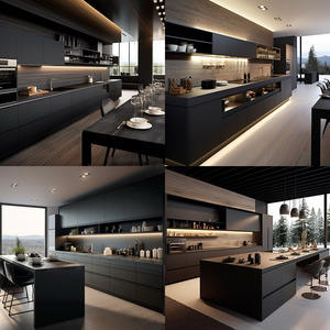 Moderno Australia estándar <span class=keywords><strong>de</strong></span> lujo barato China muebles <span class=keywords><strong>de</strong></span> diseño conjuntos isla melamina madera maciza gabinetes <span class=keywords><strong>de</strong></span> cocina - Product Image 4