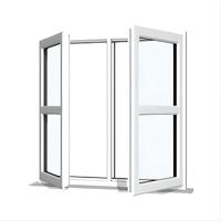 Ventanas abatibles de aluminio de alta calidad con rotura de puente térmico para villa