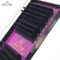 GLAMLASH Oem Extensions de cils individuelles 3D 100% synthétiques, maquillage léger et beauté, cils artificiels réutilisables, cils simples