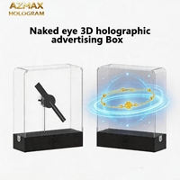 Écran d'affichage portable AZMAX, ventilateur holographique 3D, écran LED transparent, équipement publicitaire commercial, machinerie
