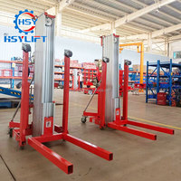 Plateforme élévatrice réglable 3,5m 5m 6,5m 7,9m en alliage d'aluminium, élévateur manuel à manivelle pour matériaux