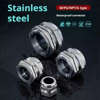 Presse-étoupe IP68 PG9 PG7 PG11 M6 M8 M10 M12 pour câble de 1-14 mm, en acier inoxydable, étanche, connecteur de presse-étoupe métallique